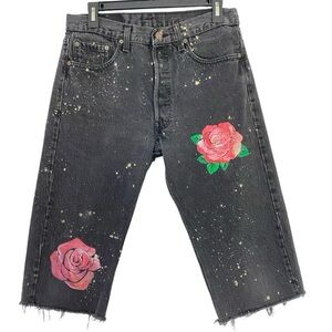 Levi’s Jean Shorts Jorts Waist 27 Unisex Womens Small 4 6 90s Levis Long Shorts